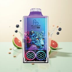 Fumot Leopard 40K Puffs Dual Mesh 700mAh Type-C Digitale Display Blauwe Bes Op IJs