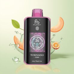 Fumot Tornado 25000 Puffs HD Scherm 700mAh Oplaadbaar 20ml Sappige Perzik Ijs