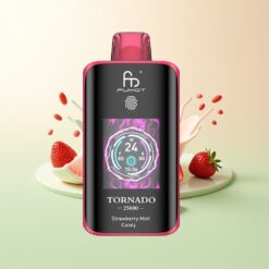 Fumot Tornado 25000 Puffs HD Scherm Oplaadbare Aardbei Munt Snoep