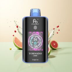 Fumot Tornado 25000 Puffs HD Scherm Oplaadbare Druif IJs