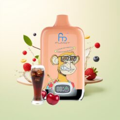 Fumot Tornado Digital Box 12000 Puffs 20ml Mesh Coil Type-C Oplaadbare Wegwerp Vape Gemengde Bessen