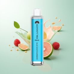 Hayati Pro Max 4000 Puffs Wegwerp Vape Blauw Zure Framboos Met 1400mAh Oplaadbare Accu en LED-licht