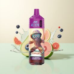 JNR Alien 10000 Puffs RGB LED Sporty Design Blauwe Bes Bubblegum