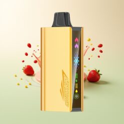 JNR Cruiser 12000 Puffs No-Charge Wegwerp Vape Chupa Chups Aardbei Met 3500 mAh Batterij, 25ml Vloeistof, 50mg/mL Nicotine, Full-Metal Aluminium Body