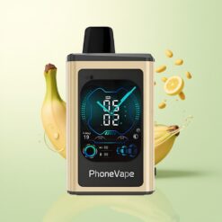 JNR PhoneVape 30000 puffs Oplaadbare Turbo Luchtregeling Scherm Banaan IJs