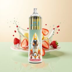 JNR Rocket-X 12400 Puffs Aanpasbare Luchtstroom RGB 1.2ohm Mesh 850mAh Type-C Aardbei IJs