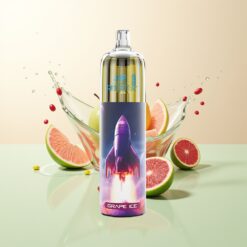 JNR Rocket-X 12400 Puffs Aanpasbare Luchtstroom RGB Mesh Coil Druif Ijs