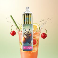 JNR Rocket-X 12400 Puffs Aanpasbare Luchtstroom RGB Verlichting 1.2ohm Mesh Coil 850mAh Batterij 25ml Vloeistof Type-C Snel Opladen Kersen Cola