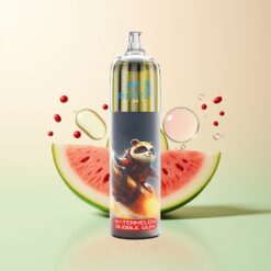 JNR Rocket-X 12400 Puffs Aanpasbare Luchtstroom RGB Verlichting 1.2ohm Mesh Coil Watermeloen Bubble Gum