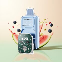 JNR VapeWatch 30.000 Puffs 1000mAh Type-C Quick Charge Blauwe Bes Watermeloen